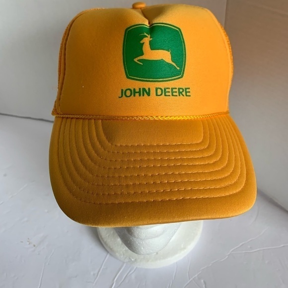 sun cap Other - Vintage John Deere Yellow Mesh SunCap Adjustable Snap Back Cap Tracker cap